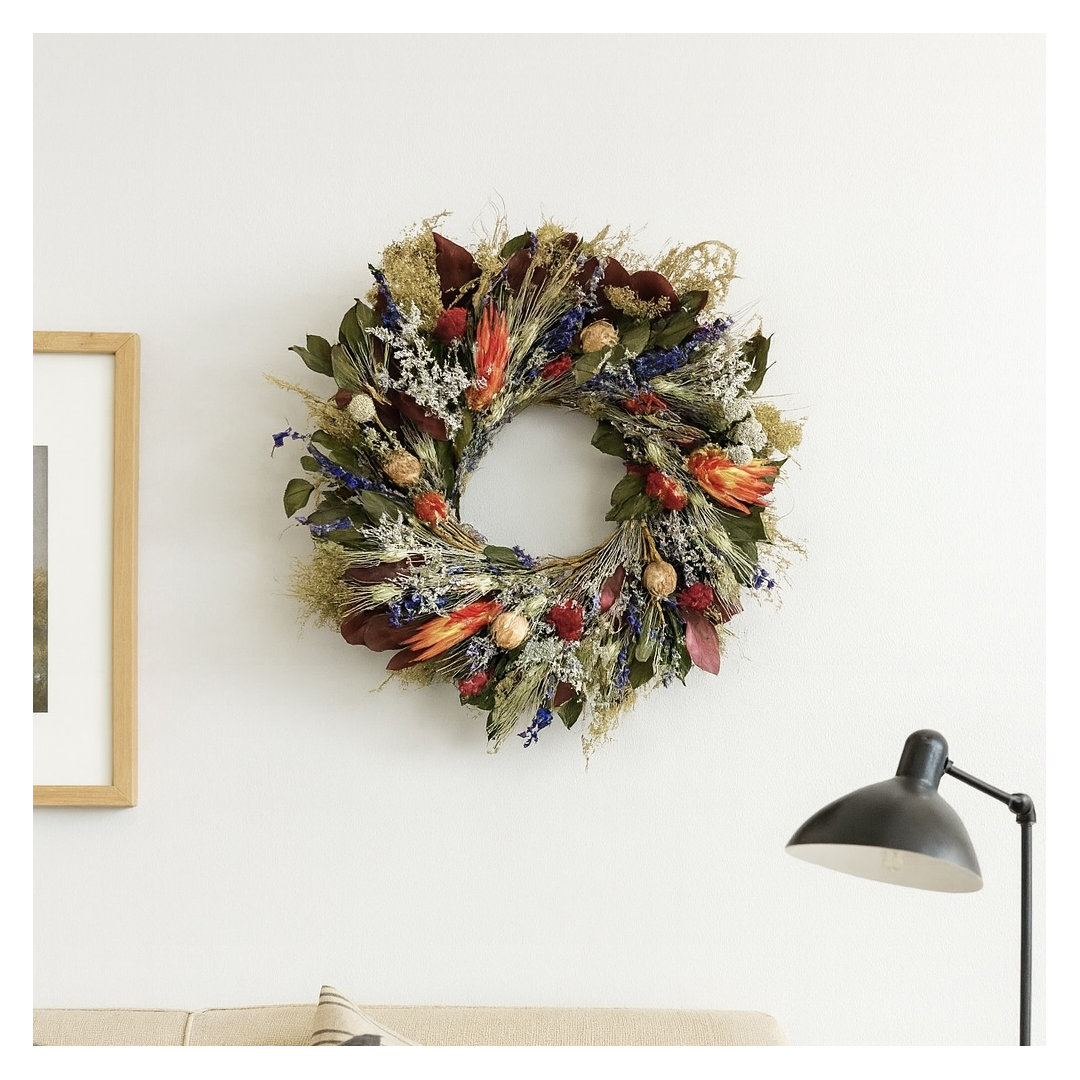 Primrue 30" Handcrafted Fall Floral Wreath